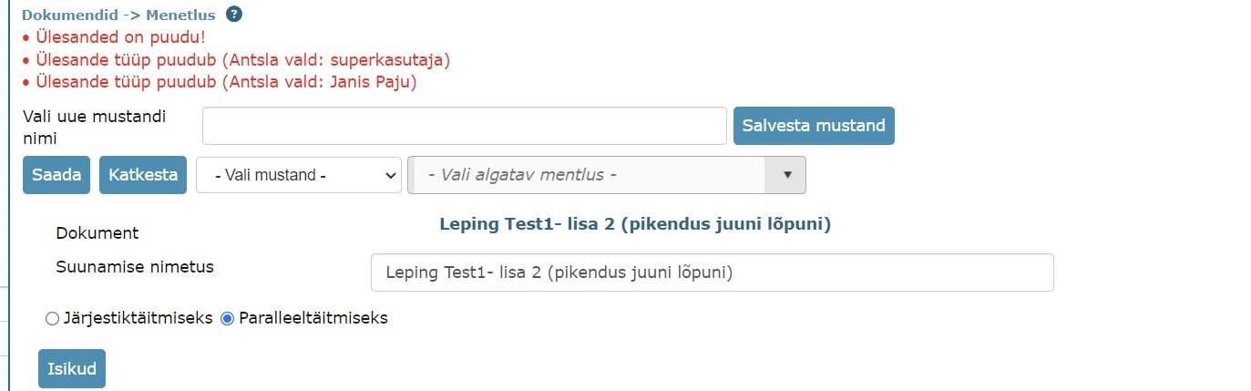 Validation error display
