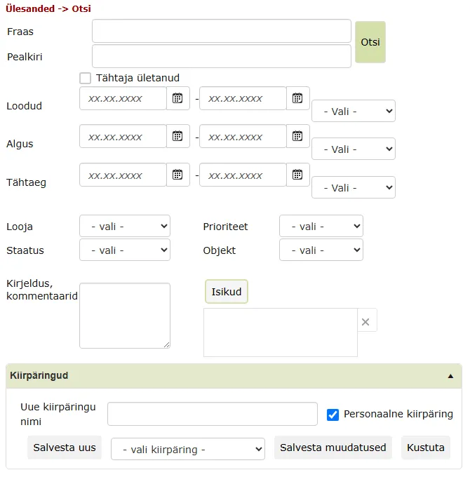 !Task search