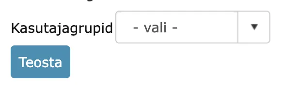User group selection in reports