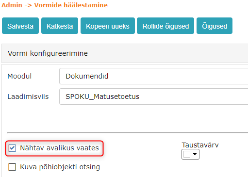 !Spoku form visible in public view
