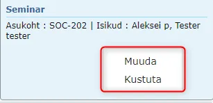 !Sündmuse redigeerimine
