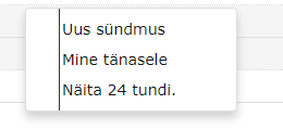!Kalendri valikud