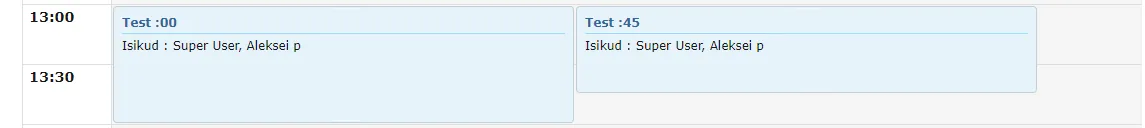!Sündmusega vaade