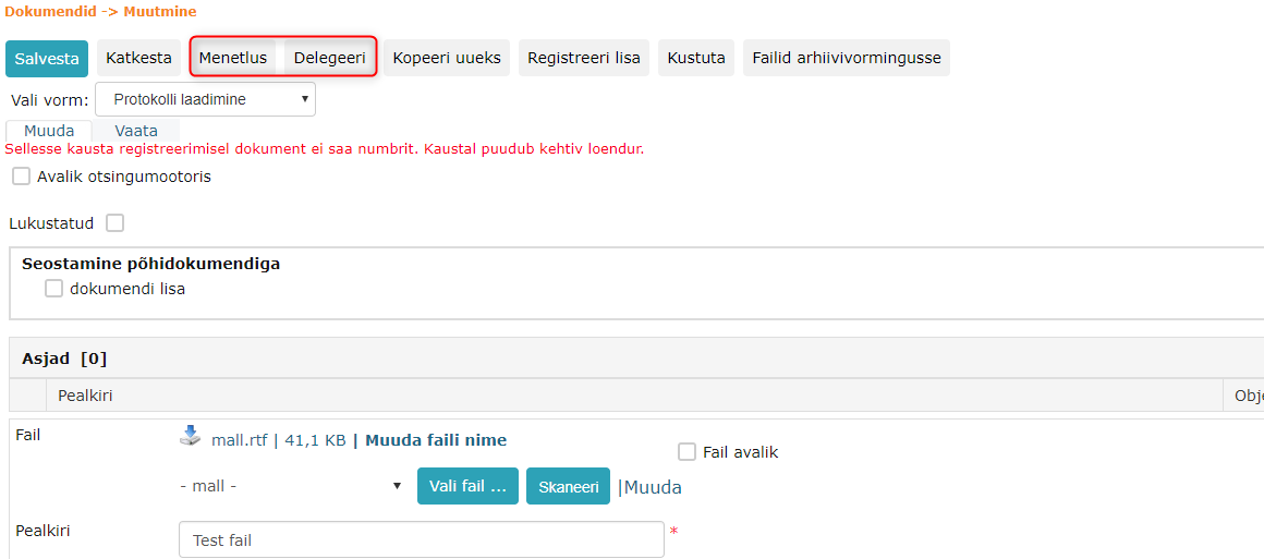 Objekti muutmisvaade