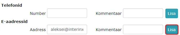 Telefonid ja e-aadressid