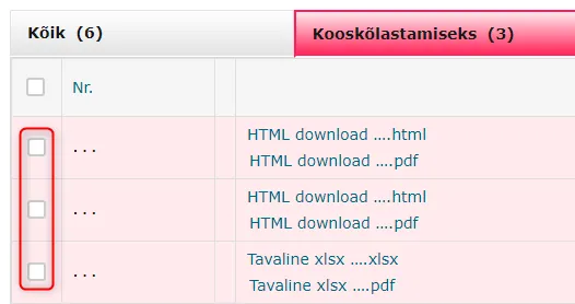 !Mitme kaupa lõpetamine