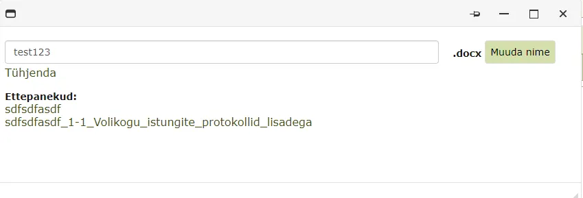 !Põhifaili nime muutmine