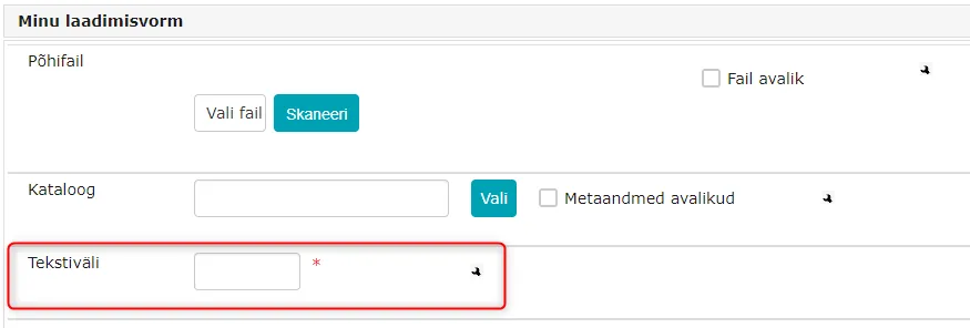 !Uus väli