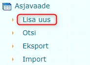 !Asja lisamine