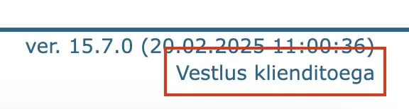 !Vestlus klienditoega