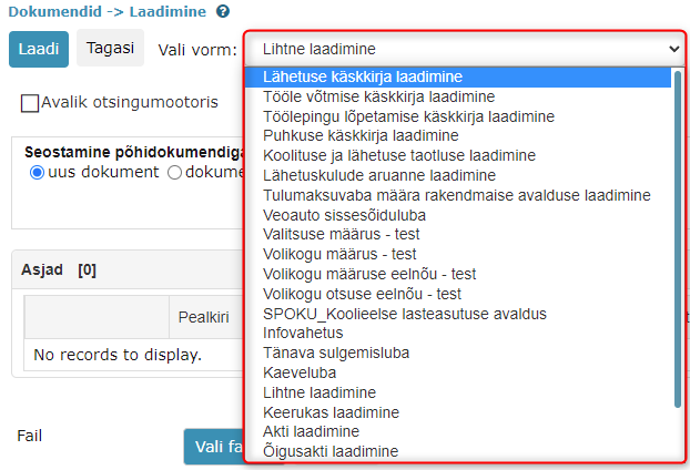 !Vormide valiku rippmenüü