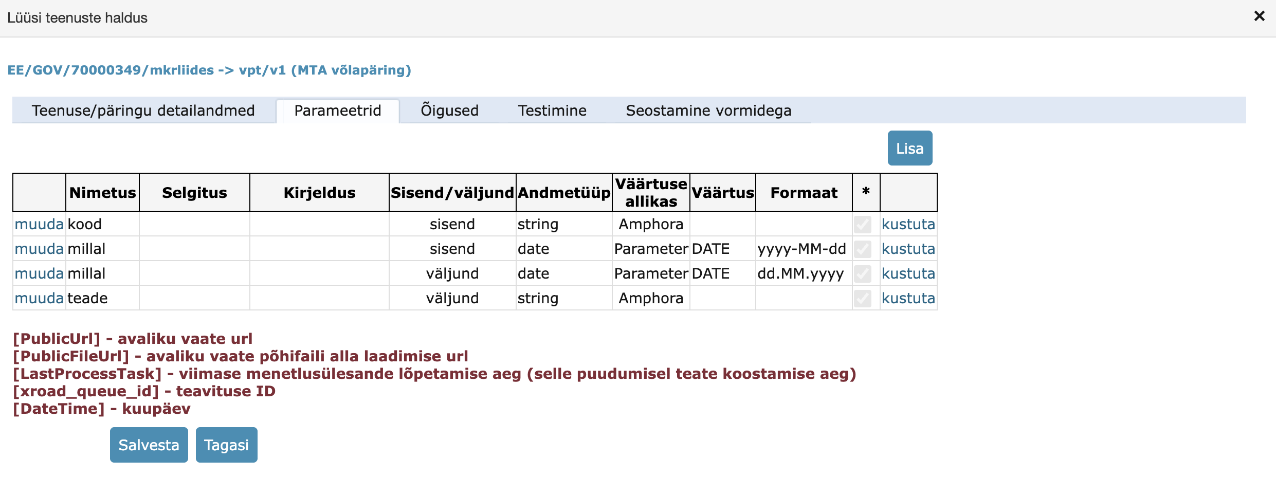 !Parameetid
