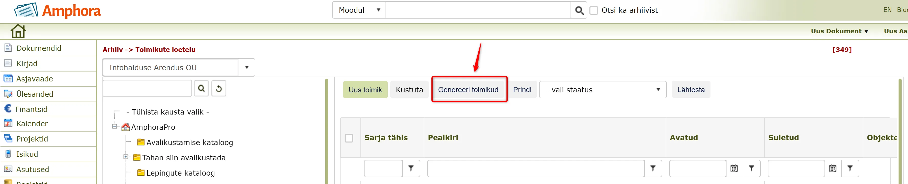 Genereeri toimikud