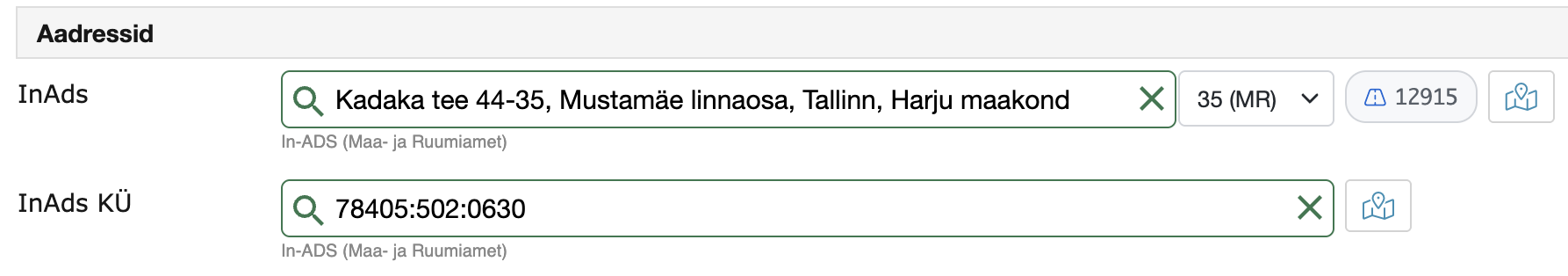 !Uued väljad