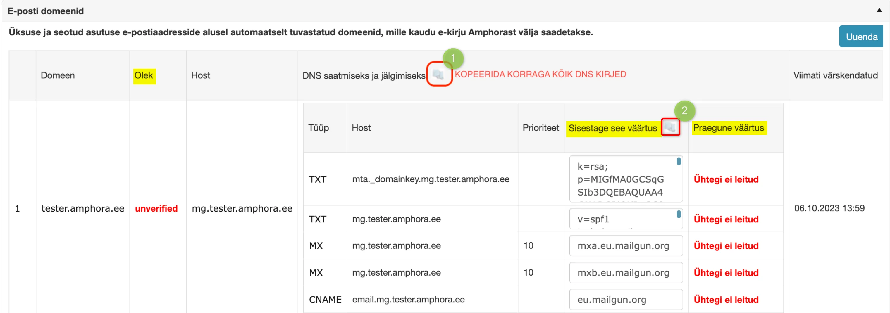 !DNS seadistus tegemata