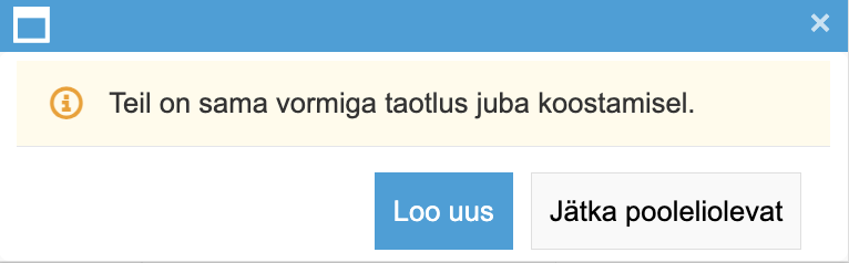 Sama vormi teavitus