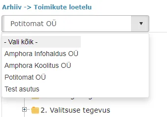 !Asutuse valik