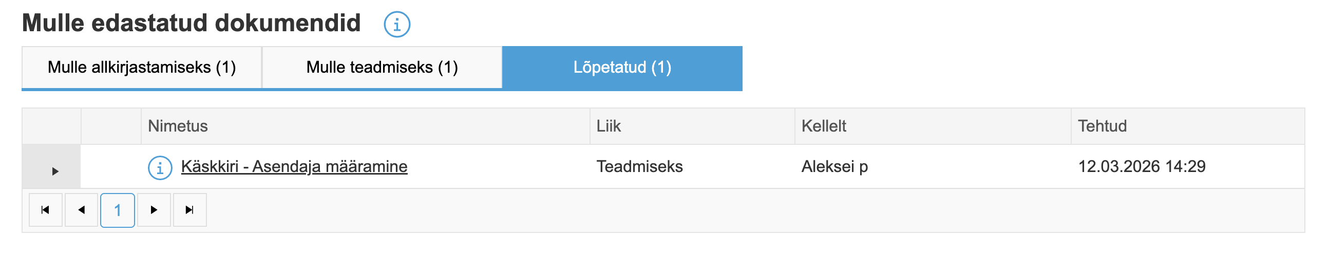 Lõpetatud