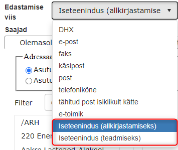 Iseteenindusse saatmine
