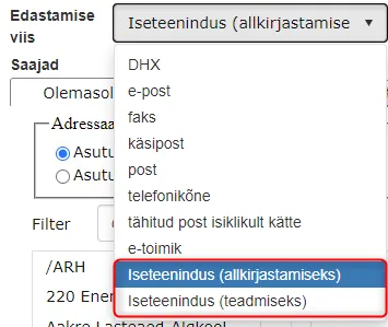 Iseteenindusse saatmine
