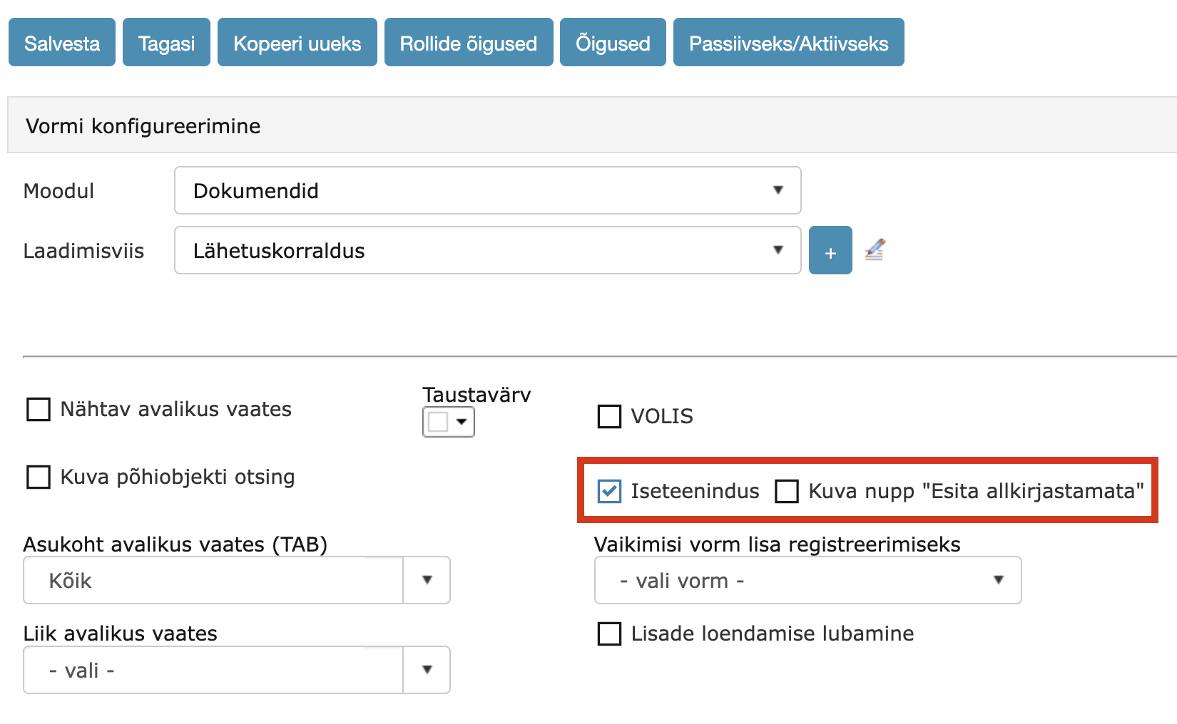 Iseteenindus vormide häälestamises