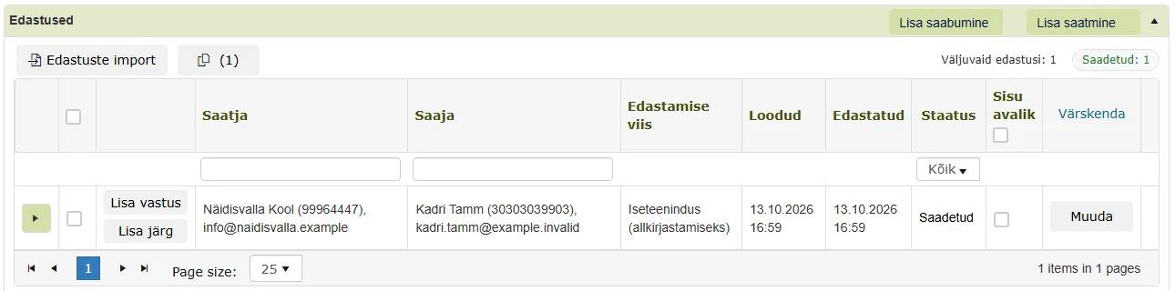!Tööleping saadetud iseteenindusse allkirjastamiseks