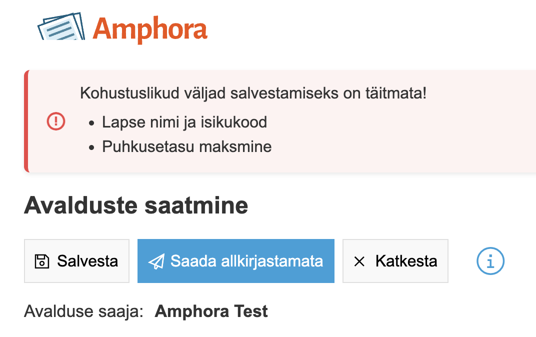 !Kohustuslikud väljad iseteeninduse avaldusel