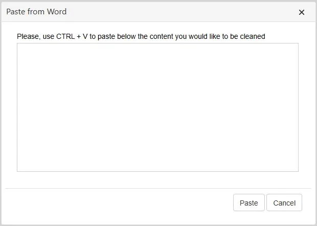 !Paste from Word aken