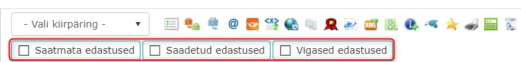 !Edastuste filtreerimine